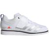 imageadidas UnisexAdult Powerlift 5 Weightlifting SneakerWhiteSilver MetallicBlack