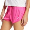 imageadidas Womens Pacer Essentials Knit HighRise Training ShortsShock PinkWhite