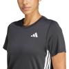 imageadidas Womens Train Essentials 3Stripes TShirtBlackWhite