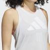 imageadidas Womens Training 3Stripes Logo Tank Top Dash GreyWhiteDash GreyWhite