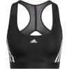 imageadidas Womens Training Medium Support 3 Stripes BraBlack  White
