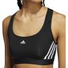 imageadidas Womens Training Medium Support 3 Stripes BraBlack  White