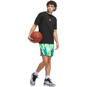 imageadidas Mens Crazylite All Over Printed Basketball ShortsGreen SparkBlack