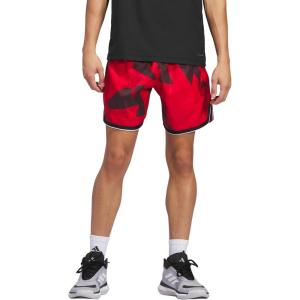 imageadidas Mens Crazylite All Over Printed Basketball ShortsPure RubyBlack