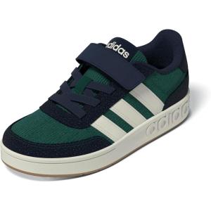imageadidas UnisexChild Breakbase Elastic Lace ampamp Strap SneakerCollegiate GreenOff WhiteCollegiate Navy
