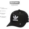 imageadidas Originals Mens Modern High Crown Structured PreCurve Brim Snapback Adjustable Fit HatBlackWhiteSilver Green