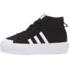 imageadidas Originals Womens Nizza Platform Mid SneakersBlackWhiteWhite
