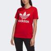 imageadidas Originals womens Trefoil TShirtLush RedWhite