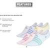 imageadidas Unisex Kids No Show Socks for Boys and Girls Youth 6Pack Superlite Breathable and Lightweight Below AnkleHalo Mint GreenHaze CoralLight PinkSuper No Show