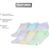 imageadidas Unisex Kids No Show Socks for Boys and Girls Youth 6Pack Superlite Breathable and Lightweight Below AnkleViolet Tone PurpleEnergy AquaClear Onix GreyGirls30