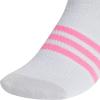 imageadidas Unisex Kids No Show Socks for Boys and Girls Youth 6Pack Superlite Breathable and Lightweight Below AnkleWhiteClear Onix GreyPink FusionGirls30