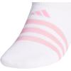 imageadidas Unisex Kids No Show Socks for Boys and Girls Youth 6Pack Superlite Breathable and Lightweight Below AnkleWhiteClear PinkBlackSuper No Show