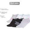 imageadidas Unisex Kids No Show Socks for Boys and Girls Youth 6Pack Superlite Breathable and Lightweight Below AnkleWhiteShiny Energy AquaShiny Bliss PinkGirls30
