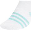 imageadidas Unisex Kids No Show Socks for Boys and Girls Youth 6Pack Superlite Breathable and Lightweight Below AnkleWhiteShiny Energy AquaShiny Bliss PinkGirls30