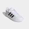 imageadidas UnisexChild Grand Court 20 Elastic Lace and Top Strap Shoes TennisWhiteCore BlackCore Black