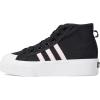 imageadidas UnisexChild Nizza Platform MidSneakerBlackClear PinkWhite