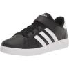imageadidas UnisexChild Grand Court 20 Elastic Lace and Top Strap Shoes TennisCore BlackFtwr WhiteCore Black Elastic