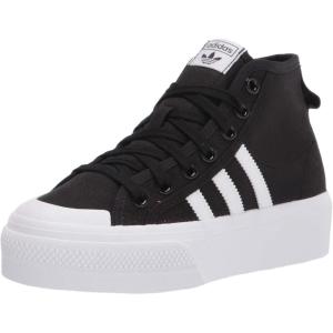 imageadidas Originals Womens Nizza Platform Mid SneakersBlackWhiteWhite