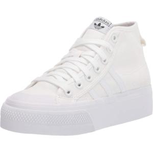 imageadidas Originals Womens Nizza Platform Mid SneakersWhiteWhiteWhite