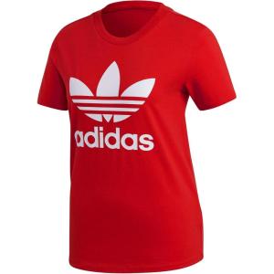 imageadidas Originals womens Trefoil TShirtLush RedWhite