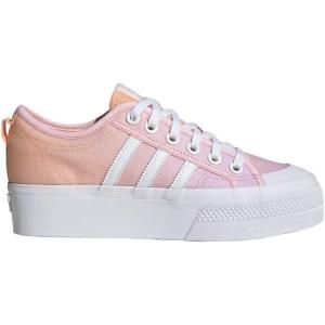 imageadidas Womens Nizza Platform ShoesCloud WhiteClear PinkAcid Orange