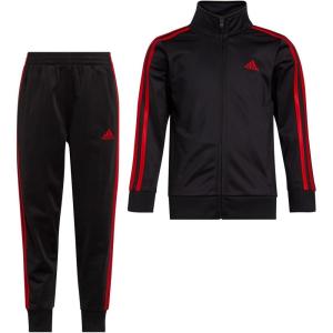 imageadidas boys 2 Piece Classic Tricot Track SetBlack With Scarlet