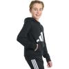 imageadidas boys Long Sleeve Essential Big Logo Fleece Pullover HoodieBlack