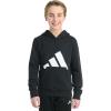 imageadidas boys Long Sleeve Essential Big Logo Fleece Pullover HoodieBlack