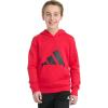 imageadidas boys Long Sleeve Essential Big Logo Fleece Pullover HoodiePure Ruby