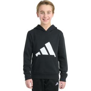 imageadidas boys Long Sleeve Essential Big Logo Fleece Pullover HoodieBlack