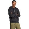 imageadidas Mens Essentials Feel Cozy Fleece Hoodie SweatshirtBlackWhite