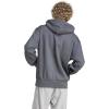 imageadidas Mens Essentials Feel Cozy Fleece Hoodie SweatshirtDark Grey HeatherBlack