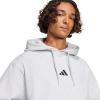 imageadidas Mens Essentials Feel Cozy Fleece Hoodie SweatshirtLight Grey HeatherBlack