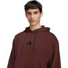 imageadidas Mens Essentials Feel Cozy Fleece Hoodie SweatshirtShadow BrownBlack