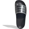 imageadidas Unisex Adult Adilette Shower Slip On SlidesBlackSilver MetallicSilver Metallic