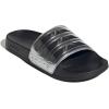 imageadidas Unisex Adult Adilette Shower Slip On SlidesBlackSilver MetallicSilver Metallic