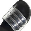 imageadidas Unisex Adult Adilette Shower Slip On SlidesBlackSilver MetallicSilver Metallic