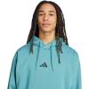 imageadidas mens Essentials Feelcozy Fleece HoodiePowder TealBlack