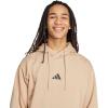 imageadidas mens Essentials Feelcozy Fleece HoodieWarm SandstoneBlack