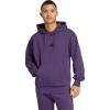 imageadidas Mens Essentials Feel Cozy Fleece Hoodie SweatshirtAurora PlumBlack