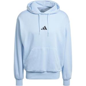 imageadidas Mens Essentials Feel Cozy Fleece Hoodie SweatshirtBlueBlack
