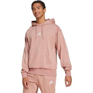 imageadidas Mens Essentials Feel Cozy Fleece Hoodie SweatshirtWarm ClayWhite