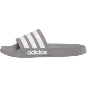 imageadidas Unisex Adult Adilette Shower Slip On SlidesGreyWhiteGrey
