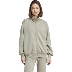 imageadidas Womens All Szn Soft Lux Loose FullZip Track TopSilver Pebble