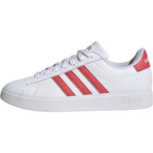 imageadidas Womens Grand Court 20 Tennis ShoeWhiteSemi Lucid RedWhite