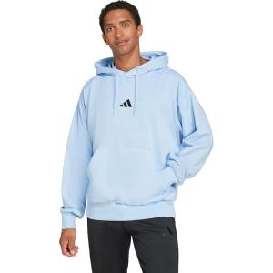 imageadidas mens Essentials Feelcozy Fleece HoodieBlueBlack