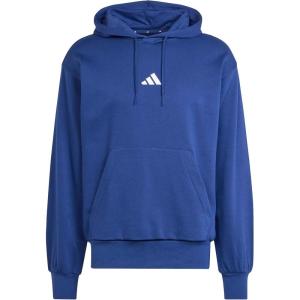 imageadidas mens Essentials Feelcozy Fleece HoodieDark BlueWhite