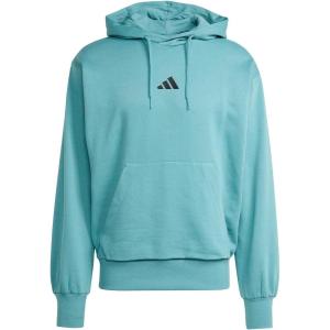 imageadidas mens Essentials Feelcozy Fleece HoodiePowder TealBlack