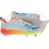 imageadidas Mens Adizero Afterburner 8 CleatsSilver MetallicCore BlackSolid Redmulticolored