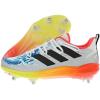 imageadidas Mens Adizero Afterburner 8 CleatsSilver MetallicCore BlackSolid Redmulticolored